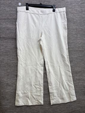 Dennis Basso Regular Ponte Knit Boot Cut Women Size XL Whip Cream High Rise NEW